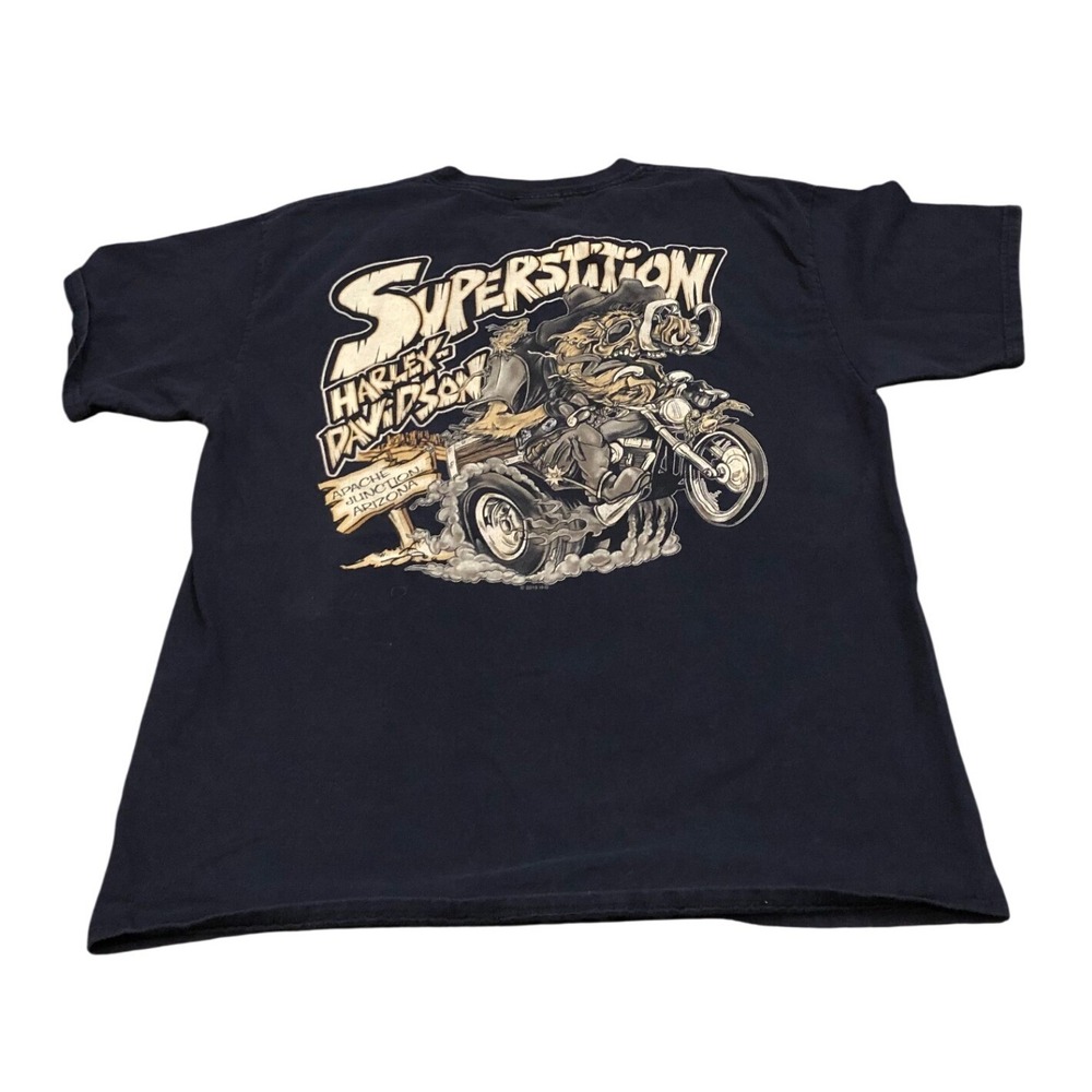 Harley Davidson T-Shirt Mens Large Black Superstition Apache Junction Arizona